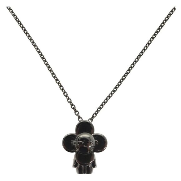 LOUIS VUITTON Pendant Vivienne Necklace metal Gunmetal M00831 LV Auth 138910 - Picture 1 of 16
